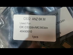 OKI C532DN MC573DN 6K 46490610 46490611 46490609 46490612 için toner kartuşu çipi