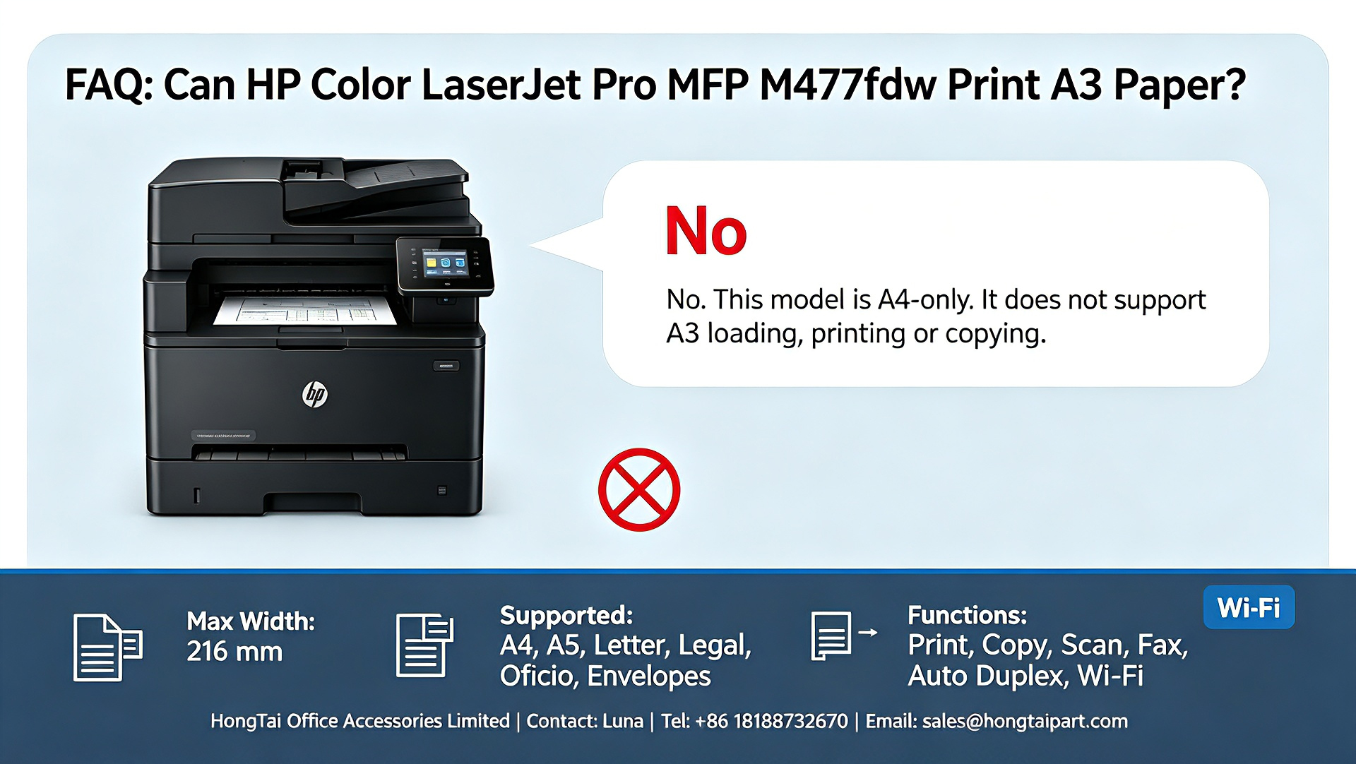 Son şirket blogları hakkında HP Color LaserJet Pro MFP M477fdw A3 Printing: Does M477fdw Support A3 Paper Size
