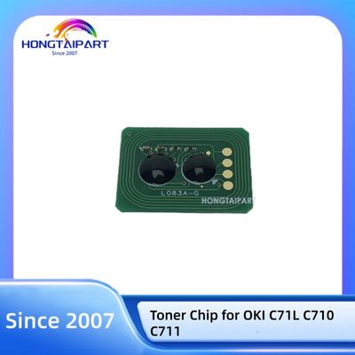 satın al CMYK Toner Chip 44318608 44318607 44318606 44318605 for OKI C71L C710 C711 Printer Cartridge Chip çevrimiçi üretim