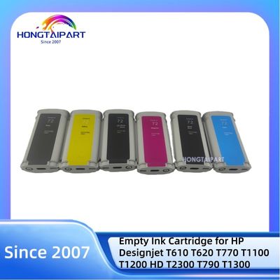 satın al 130ML Empty Ink Cartridge 72 C9403A-MK C9370A-PK C9371A-C C9372A-M C9373A-Y C9374A-G Neutral Packing for HP Designjet Printers çevrimiçi üretim