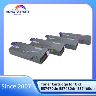 Uygun Renkli Toner Kartüsü CMYK 45396213 45396214 45396215 45396216 OKI için ES7470 ES7480 ES7460 Yazıcı Toner Kiti
