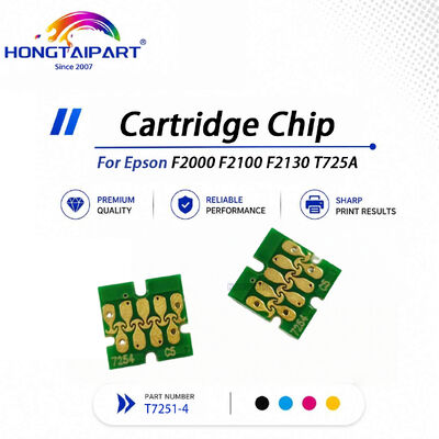 Sinyale Duyarlı T7251-4 Tek Kullanımlık Kartuş Çip Temas-Katı Kalibrasyon-Hassas Uyumlu Epson F2000 F2100 F2130 T725A